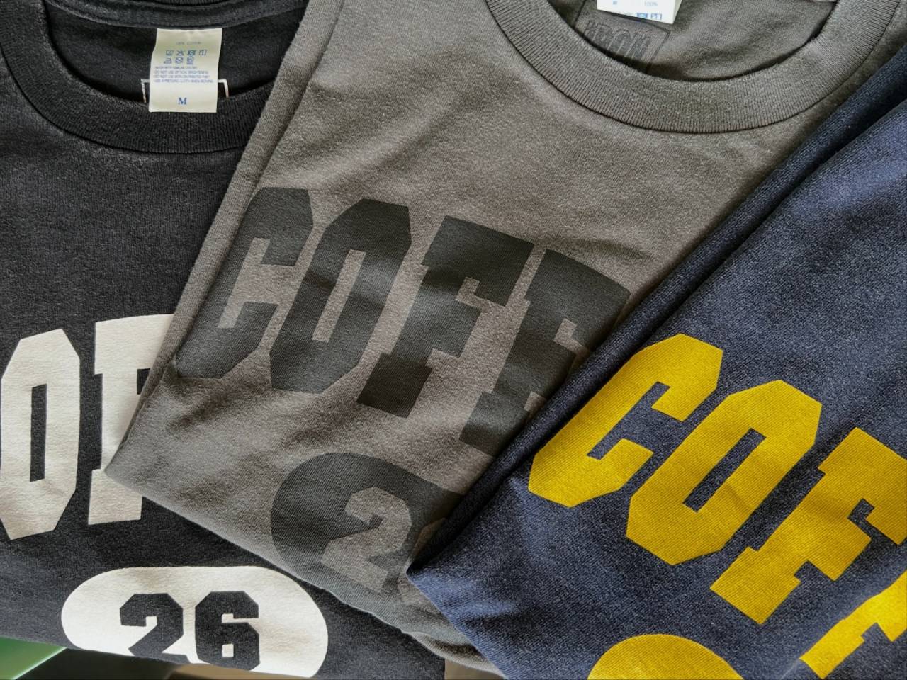コーヒーもリラクゼーションも楽しむ人の為のTシャツ!珈琲娯楽大学Teeが再入荷!